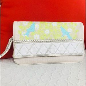 Vera Bradley Sitting Bird Print Wristlet